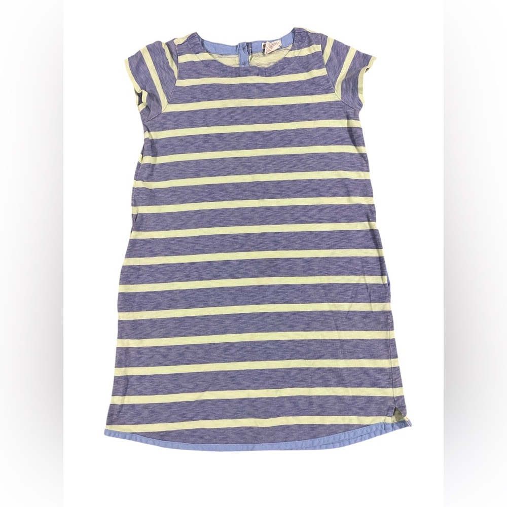 Crewcuts Blue and Lime Striped Dress